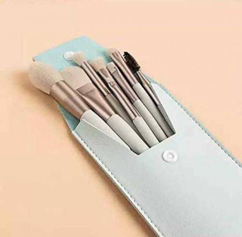 Cute Brushes With Leather Pouch