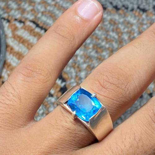 Beautiful Natural Topaz Ring For men