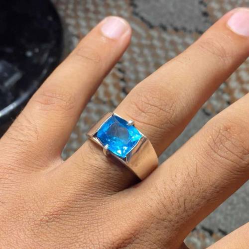 Beautiful Natural Topaz Ring For men
