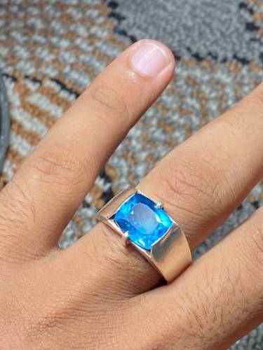 Beautiful Natural Topaz Ring For men