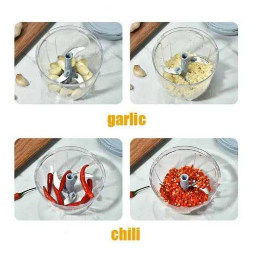 Hand pull manual food chopper 