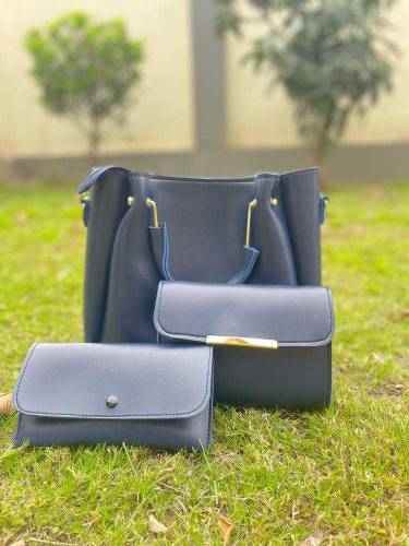 3 pcs up leather plain hand bag /women bag /Hand bag /beautiful bag 