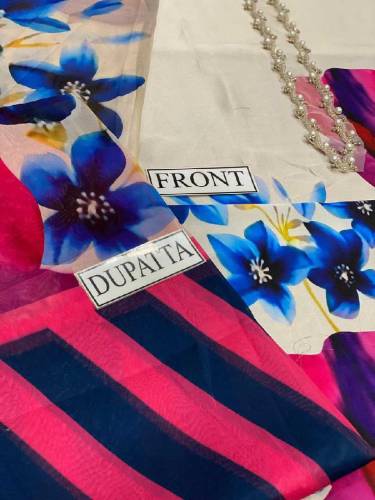 *LULUSAR  ON DEMAND**03PCS UNSTITCHED SUIT**FABRIC**(SHIRT).....SILK**