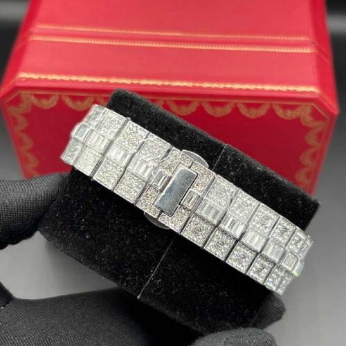 Men’s iced silver watch High grade quality 41 mm dial