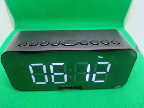 Digital Display Alarm Clock With Bluetooth Speaker 