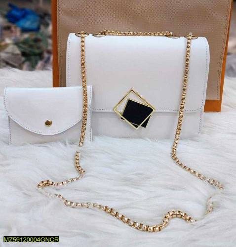 2 pcs pu leather handbag 