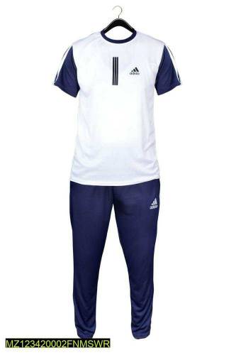 2 Pcs Men's Jersey Plain Sweet Shirt Track Suit