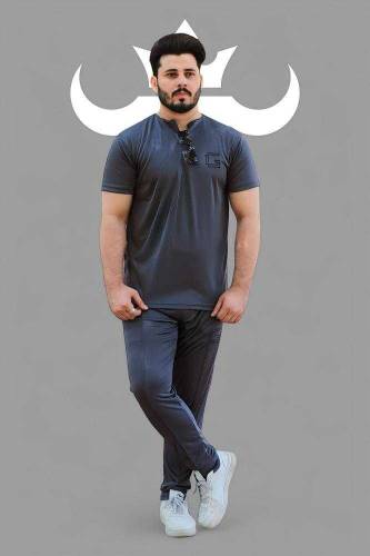 Gumbluss The Mock Zipper Tracksuit Charcoal -Dri Fit