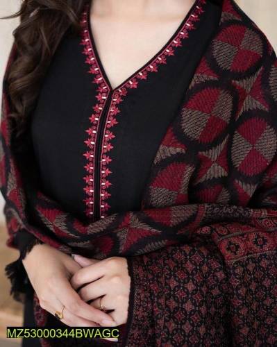 3PCS UNSTITCHED DHANAK SUIT