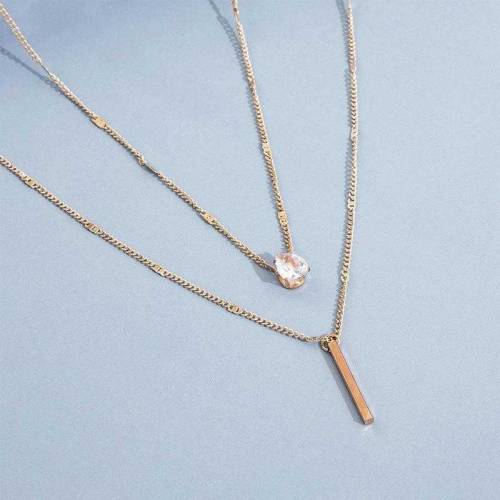 Hot Selling Rhinestone Double Layered Pendant