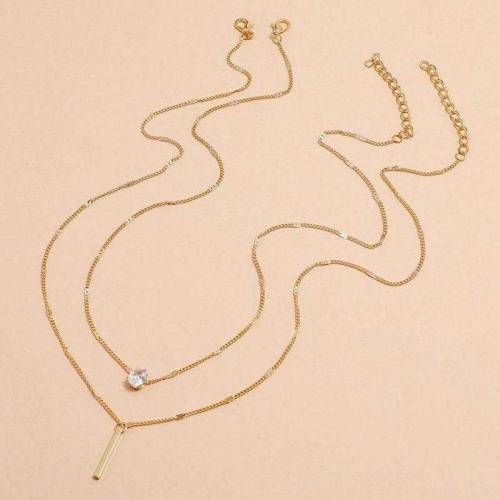 Hot Selling Rhinestone Double Layered Pendant