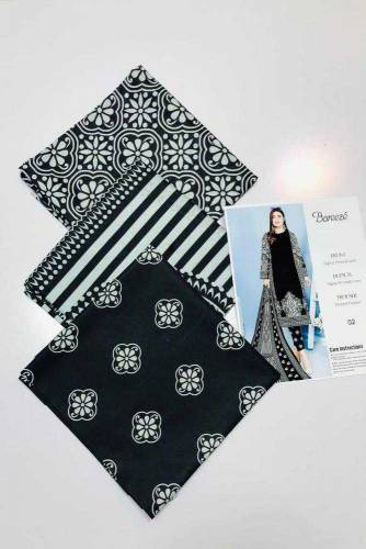 3PCS Women UnStitched lawn Printed Suit