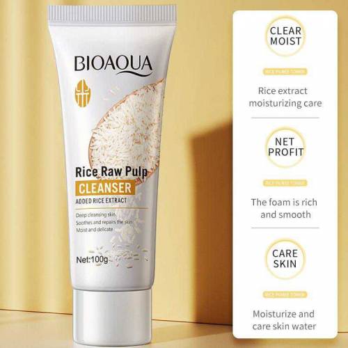 Rice raw pulp cleanser 