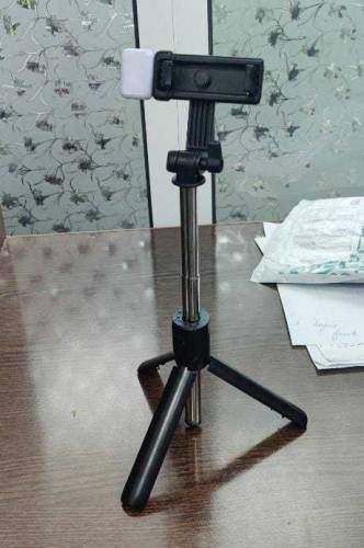 selfie stick with LED light mini tripod stand 