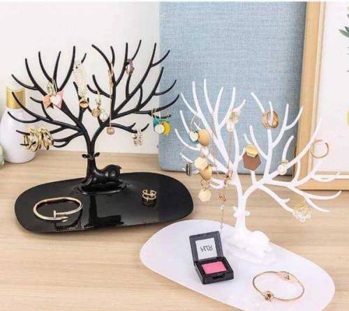 Deer earrings necklace ring jewelry stand