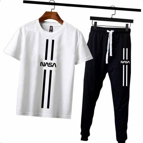 2 PCs men's cotton jersey printed track suit 