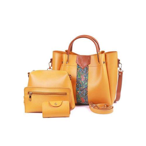 Women's royal pu leather shoulder bag 4pcs