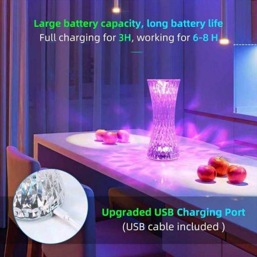16 colors LED Crystal table lamp 