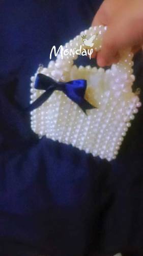 hand bag hand made pearl bag