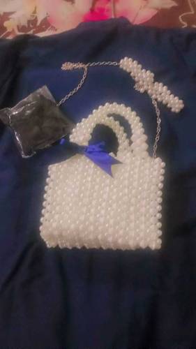 hand bag hand made pearl bag