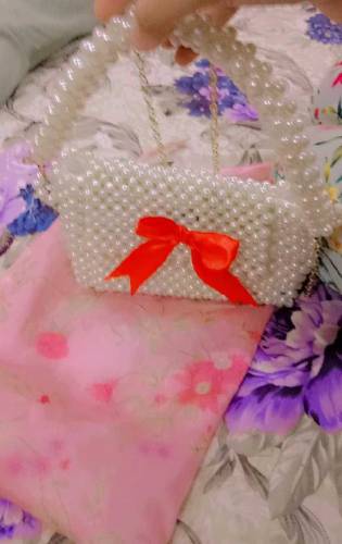 Hand bag hand made pearl bag