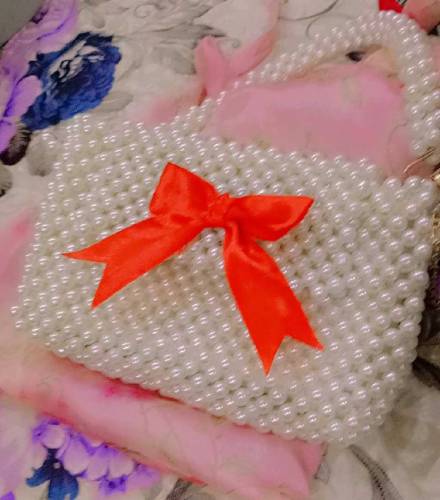 Hand bag hand made pearl bag