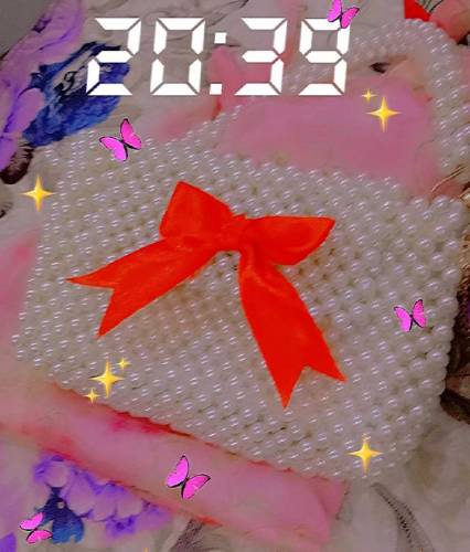 Hand bag hand made pearl bag