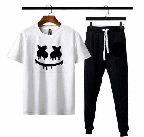 2 pic's Men's polyester printed track suit
