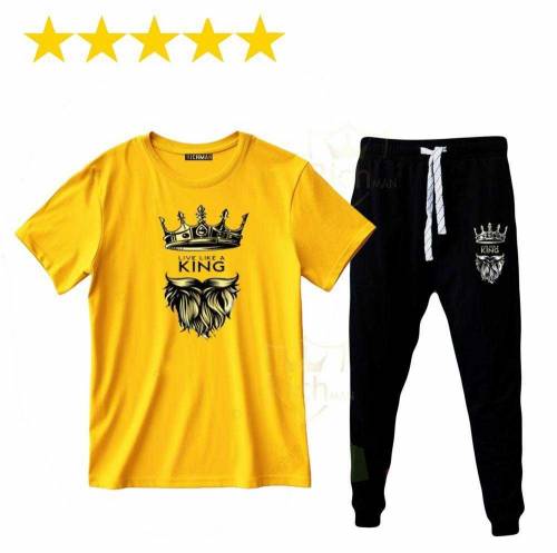 Men's cotton printed track suit
