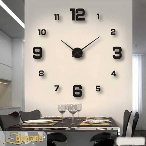 EVENTO Wall Clock 3D 24 inch Wooden Watch DIY Design Decoration Small