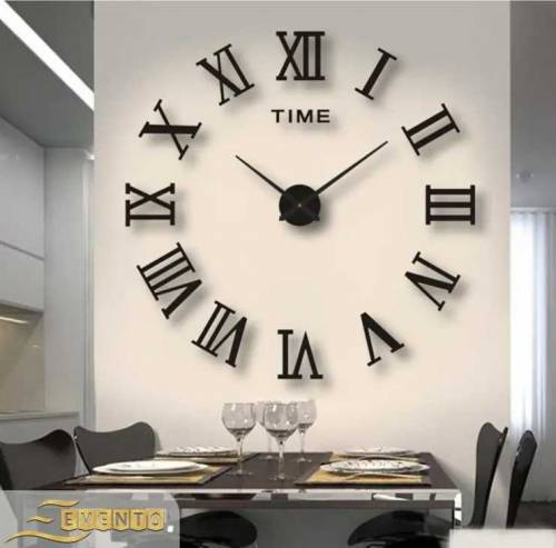 EVENTO Wall Clock 3D 24 inch Wooden Watch DIY Design Decoration Small