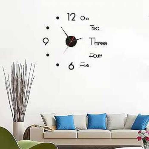 EVENTO Wall Clock 3D 24 inch Wooden Watch DIY Design Decoration Small