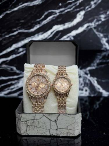 Diamond stone couple watches 