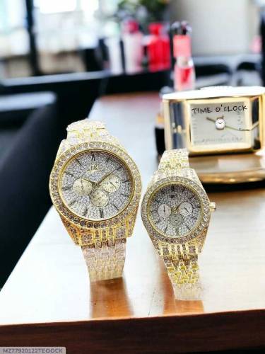 Diamond stone couple watches 