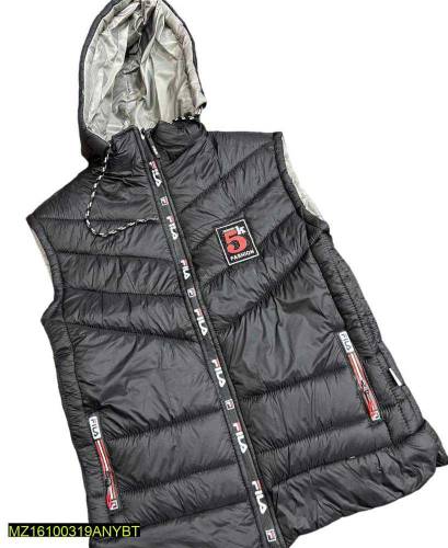 1pc Men stitched parachute Quilted plain jacket