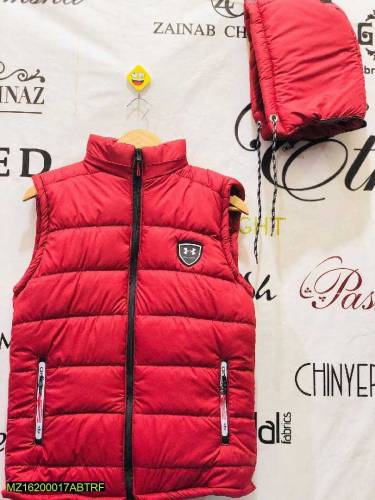 1pc Men stitched parachute Quilted plain jacket