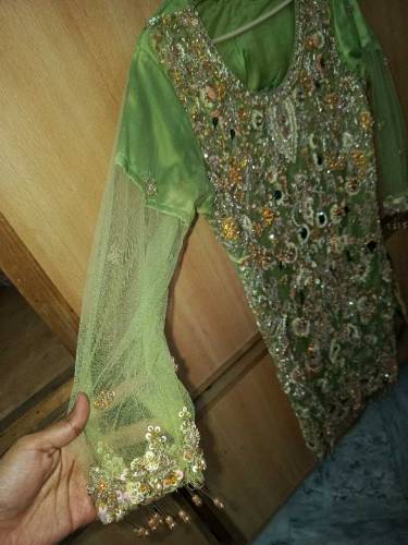 Party wear dress with silk sharara 
