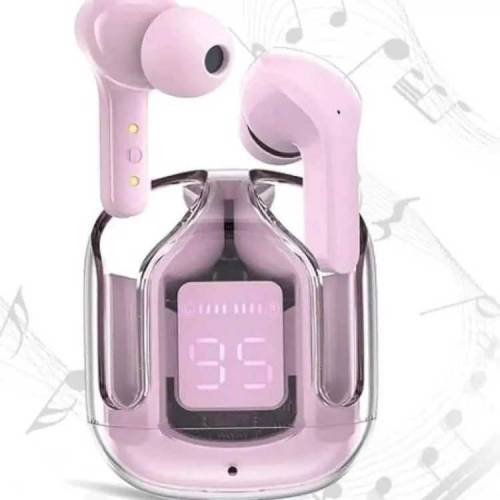 Bluetooth earbuds pink