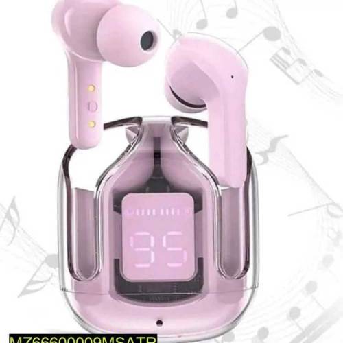 Bluetooth earbuds pink