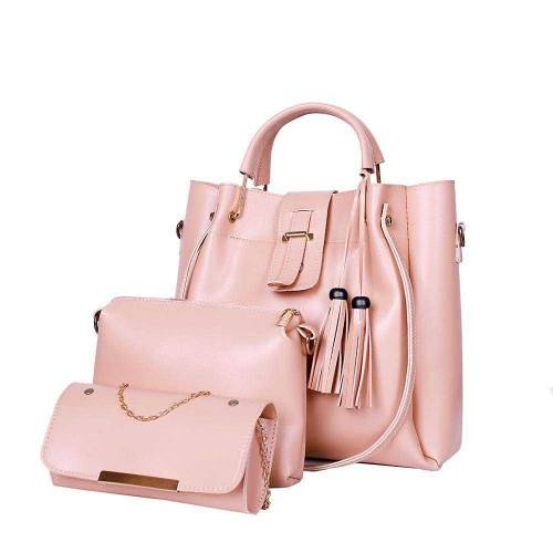 Women 3pc pu leather shoulder bag 