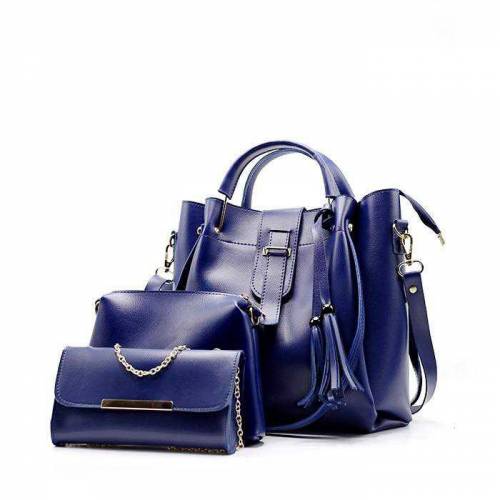 Women 3pc pu leather shoulder bag 