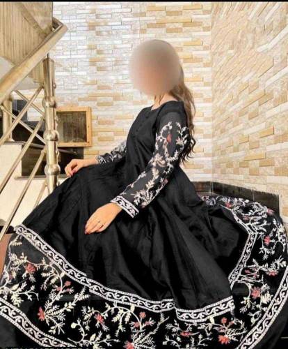 3 PCs woman's Stitched katan slik Embroidered Maxi Suit 