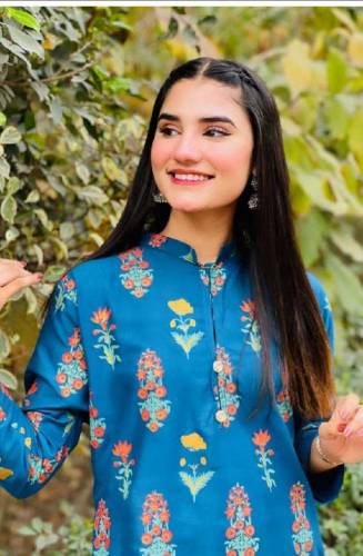 2 Pc Printed Stitched Suit 