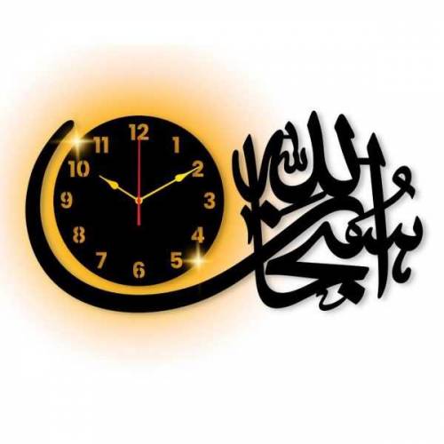 Clock Wall Decor for bedroom (with Light ) 