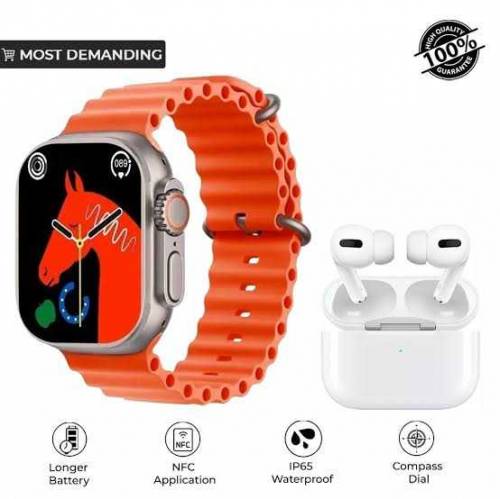 I20 Ultra Smart Watch With Earbuds And 7 Straps