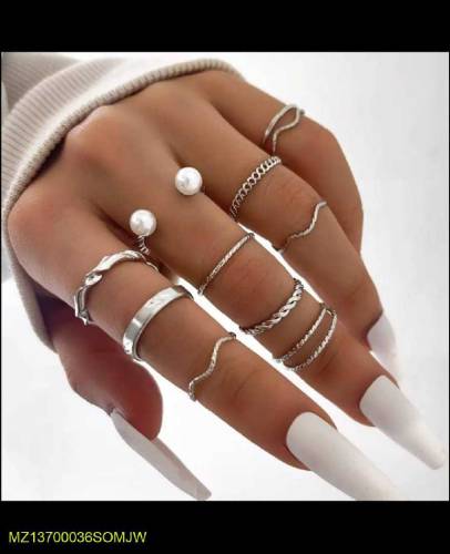 15 PCs Trendy Rings set For girl fashion Woman 
