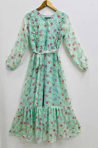 •  Fabric: Chiffon•  Pattern: Printed•  Neck Type: Round Neck•  Availa
