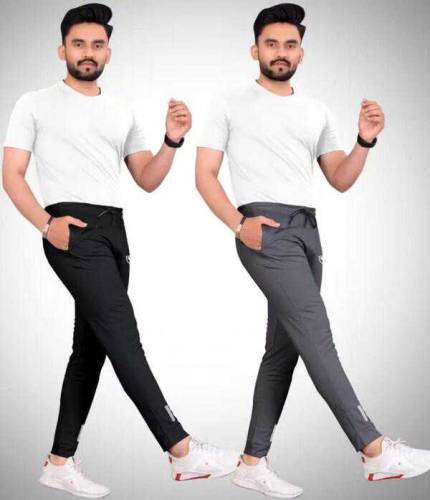 Men's polyester plan trousers,pack of 2