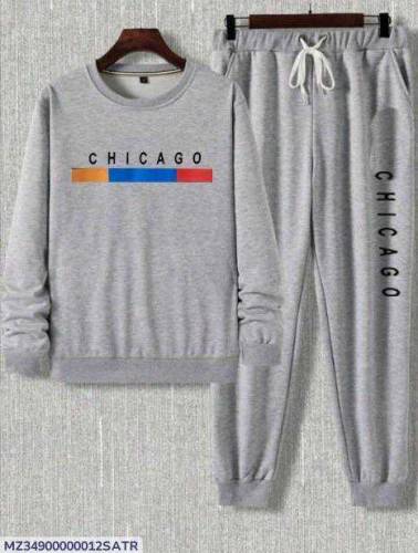 2pcs men,s Polyester printed track suit.