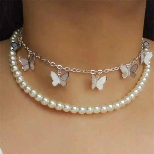 Butterfly Design Double Layer Choker